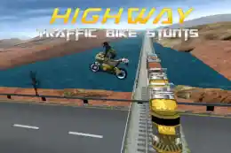 Highway Traffic Bike Stunts